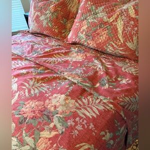 3PC Peacock Alley King Duvet Cover+ 2 Shams By P. Kaufmann Floral Bouquet In USA